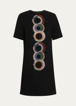 LibertineSonia Crystal Short-Sleeve Shift Dress
