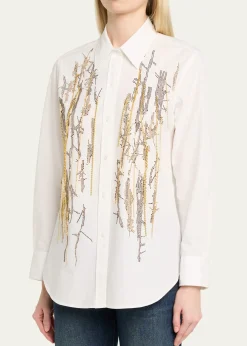 LibertineUnchained Melody Embroidered Button-Front Shirt