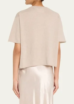 Lisa YangCila Short-Sleeve Cashmere T-Shirt
