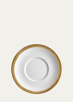 L'ObjetCorde Saucer, White/Gold