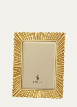 L'ObjetGold Ray Picture Frame, 4" x 6"