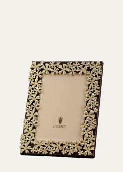 L'Objet24k Gold-Plated Swarovski® Crystal Garland Picture Frame, 8 x 10