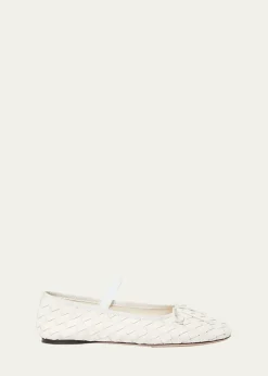 Loeffler RandallLeonie Woven Lambskin Leather Ballerina Flats
