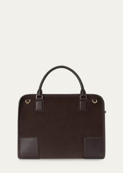LoeweAmazona 180 Large Top-Handle Bag in Suede