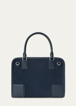LoeweAmazona 180 Top-Handle Bag in Suede & Leather
