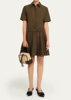 LoeweAmazona 180 Top-Handle Bag in Suede & Leather