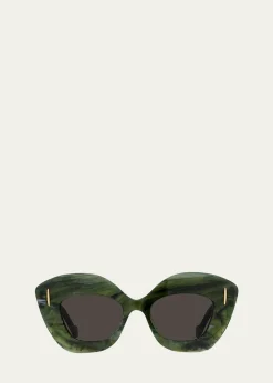 LoeweAnagram Acetate Butterfly Sunglasses