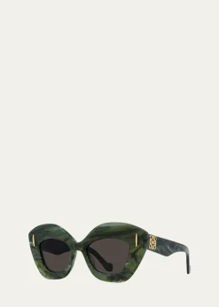 LoeweAnagram Acetate Butterfly Sunglasses