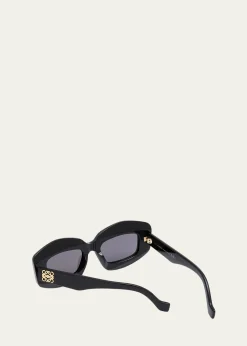 LoeweAnagram Acetate Rectangle Sunglasses