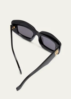 LoeweAnagram Acetate Rectangle Sunglasses