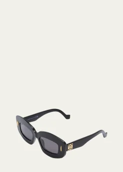 LoeweAnagram Acetate Rectangle Sunglasses