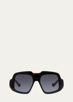 LoeweAnagram Acetate Shield Sunglasses