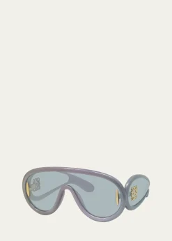 LoeweAnagram Injected Plastic Shield Aviator Sunglasses