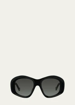 LoeweAnagram 51mm Beveled Acetate Pentagon Sunglasses