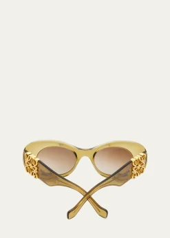 LoeweAnagram 49mm Oval Acetate Sunglasses