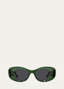 LoeweAnagram 49mm Oval Sunglasses