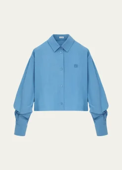 LoeweCotton Poplin Boxy Button-Down Shirt