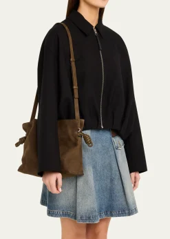 LoeweFlamenco Clutch Bag in Nubuck Leather