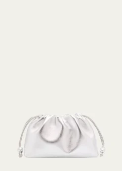 LoeweFlamenco Metallic Leather Shoulder Bag