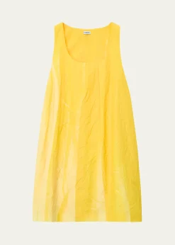 LoeweGradient-Print Crinkled Cotton Mini Shift Dress