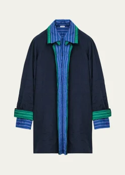 LoeweLayered Collar Long-Sleeve Shirtdress