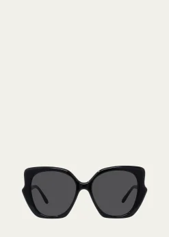 LoeweLogo Acetate Butterfly Sunglasses