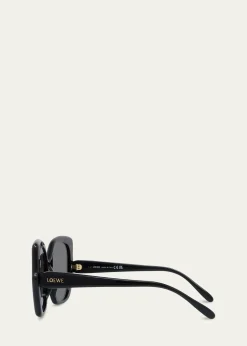 LoeweLogo Acetate Butterfly Sunglasses