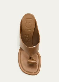 Loewe90mm Toggle Leather Thong Sandals