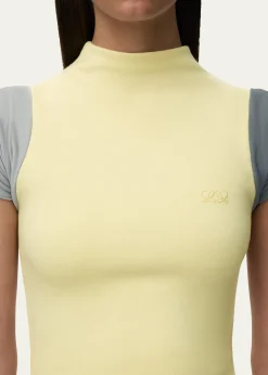 LoeweMock-Neck Colorblock Handkerchief Dress