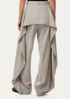 LoewePleated Wool Wide-Leg Trousers