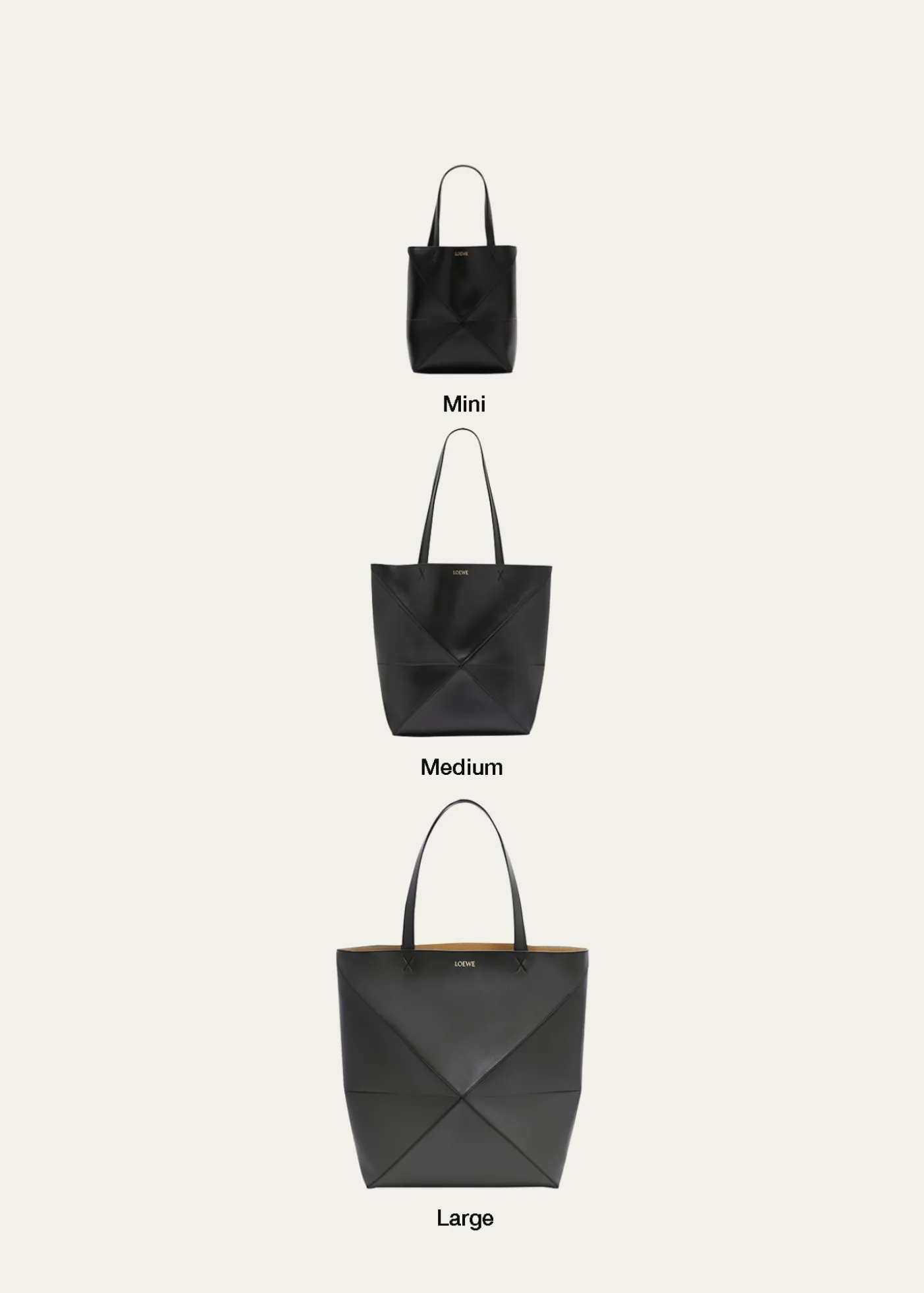 LoewePuzzle Fold Large Tote Bag in Shiny Leather