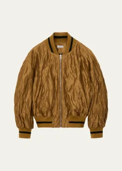 LoeweSatin Oversized Bomber Jacket