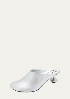LoeweToy Metallic Mule Pumps