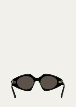 LoeweTriangle Slim 50mm Geometric Sunglasses