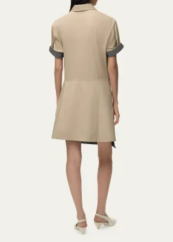 LoeweWrapped Short-Sleeve Shirtdress