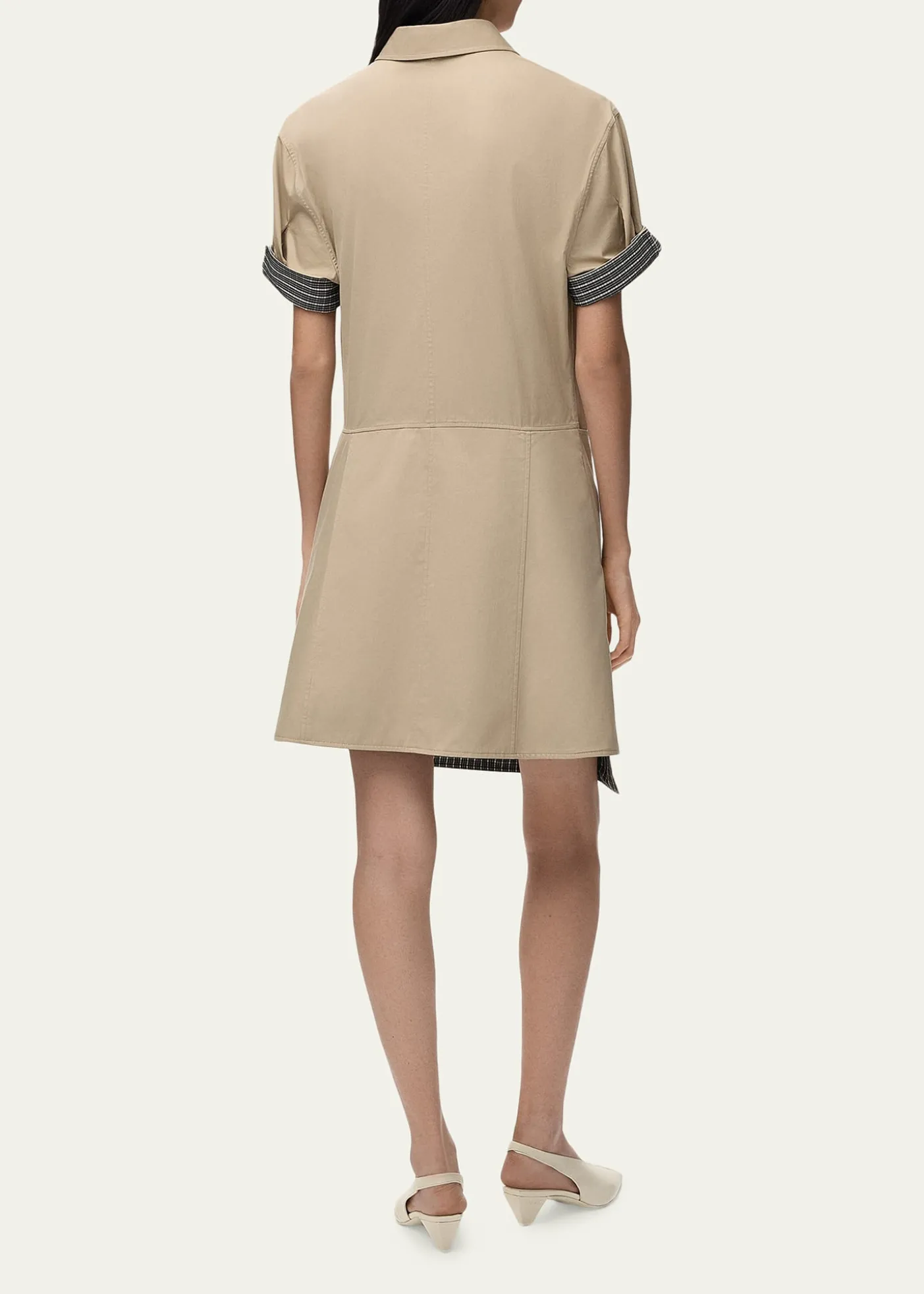 LoeweWrapped Short-Sleeve Shirtdress