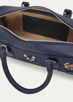 Loewex Louis Wain Amazona 23 Top-Handle Bag in Denim