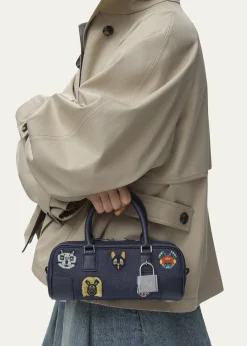 Loewex Louis Wain Amazona 23 Top-Handle Bag in Denim