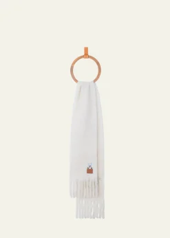 Loewex Louis Wain Mohair and Wool Blend Scarf