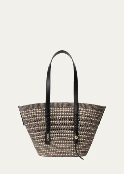 Loewex Paula's Ibiza Braid Medium Woven Basket Tote Bag