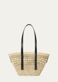 Loewex Paula's Ibiza Braid Medium Woven Basket Tote Bag