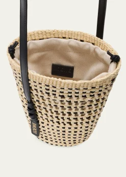 Loewex Paula's Ibiza Braid Woven Palm Leaf Crossbody Bag