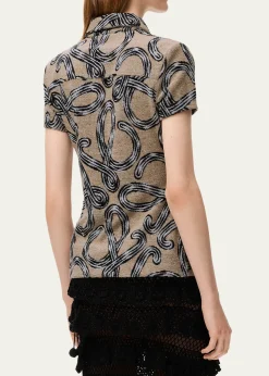 Loewex Paula's Ibiza Cotton-Blend Large Logo Buttoned Shirt