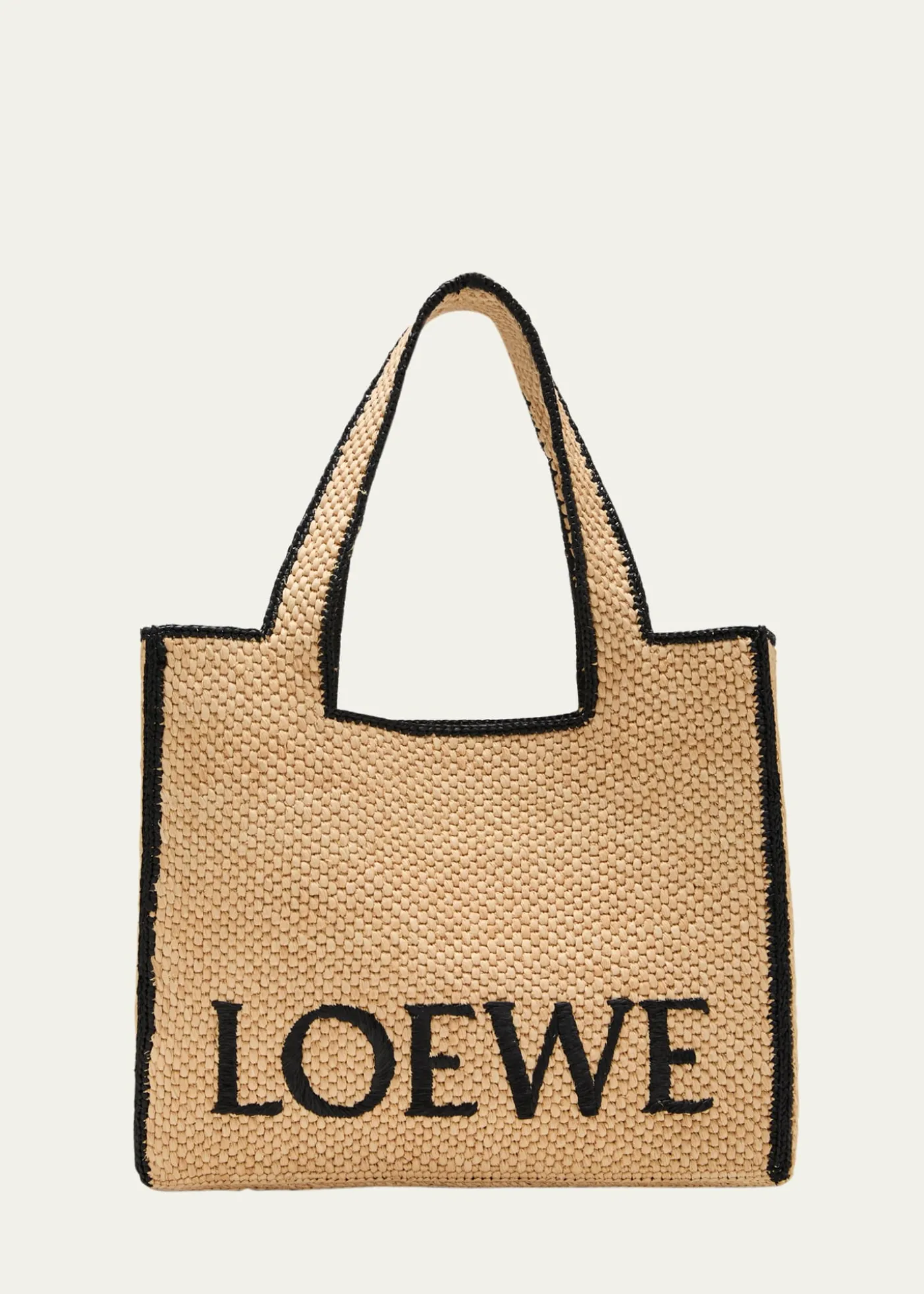 Loewex Paula's Ibiza Font Large Tote Bag in Raffia