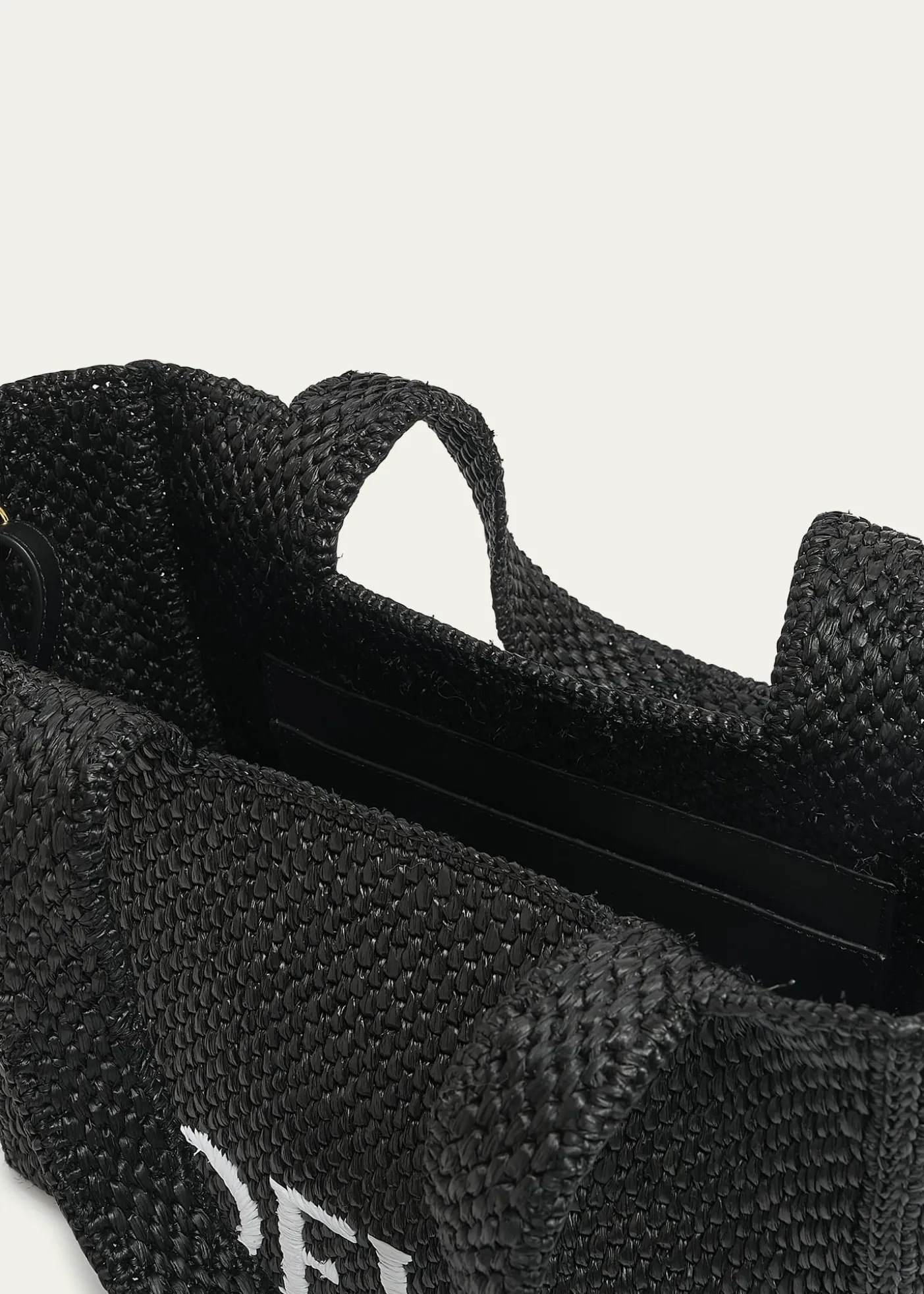 Loewex Paula's Ibiza Font Logo Medium Tote Bag in Raffia
