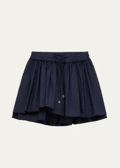 Loewex Paula's Ibiza Layered Cotton Drawstring Mini Skirt