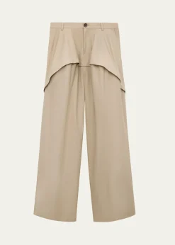 Loewex Paula's Ibiza Layered Yoke Wide-Leg Trousers
