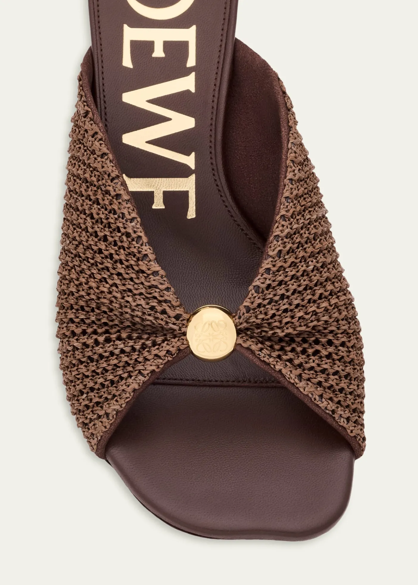Loewex Paula's Ibiza 45mm Pebble Woven Slide Sandals