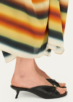 Loewex Paula's Ibiza 45mm Pebble Soft Leather Slide Sandals