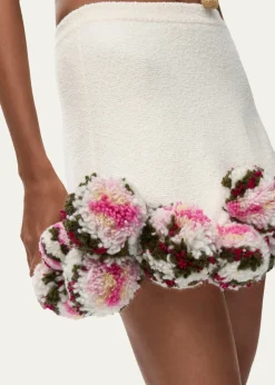 Loewex Paula's Ibiza Pom-Pom Boucle Mini Skirt